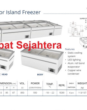 Glass Door Island Freezer GEA